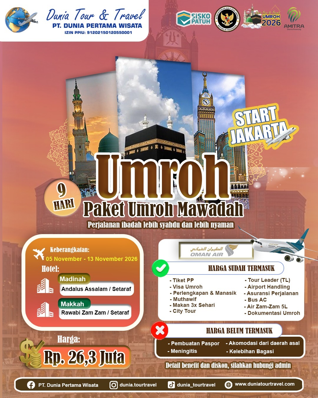 Paket Umroh Mawadah November 2026